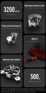 DSPIAE MS-02 - Portable Vibrating Paint Oscilatting Stirrer – Image 4