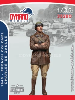 1/35 1940 French Tank Crew - Colonel De Gaulle Dynamo Models