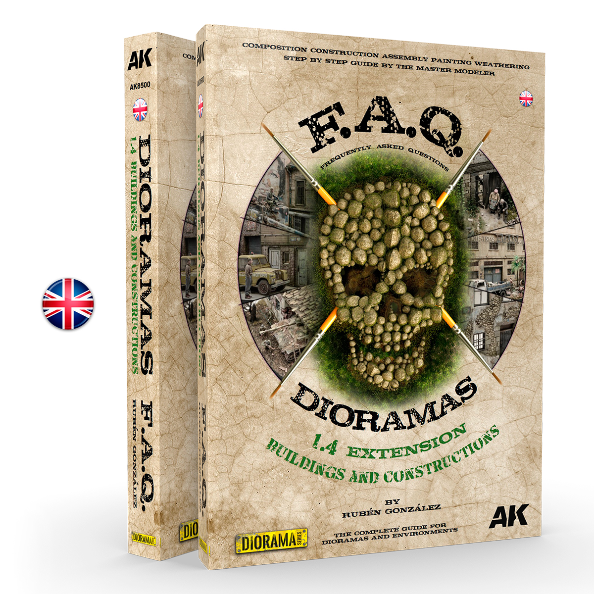 ak-interactive-8500-dioramas-faq-1-4-extension AK Interactive 8500 - Book Dioramas F.A.Q. 1.4 Extension – Buildings and Constructions - Image 1