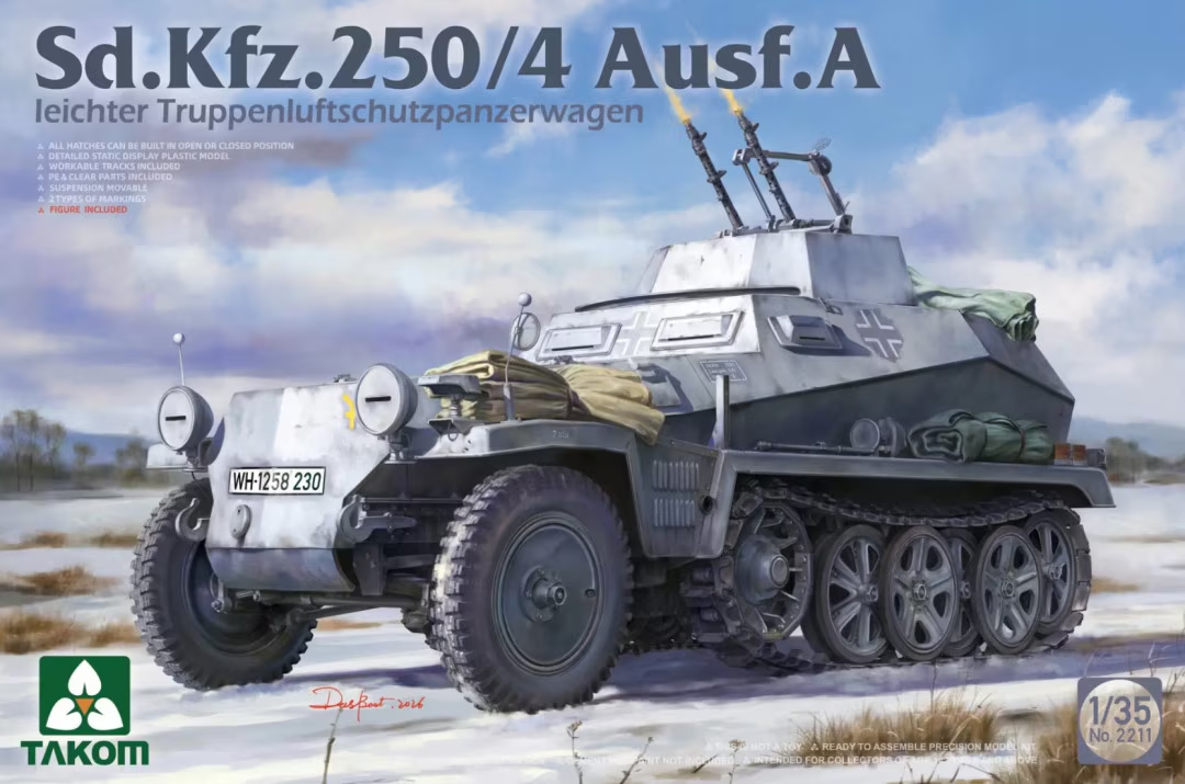 takom-2211-1-35-sd-kfz-250-4-ausf-a-leichter-truppenluftschutzpanzerwagen TAKOM 2211 - 1/35 Sd.Kfz.250/4 Ausf.A leichter Truppenluftschutzpanzerwagen