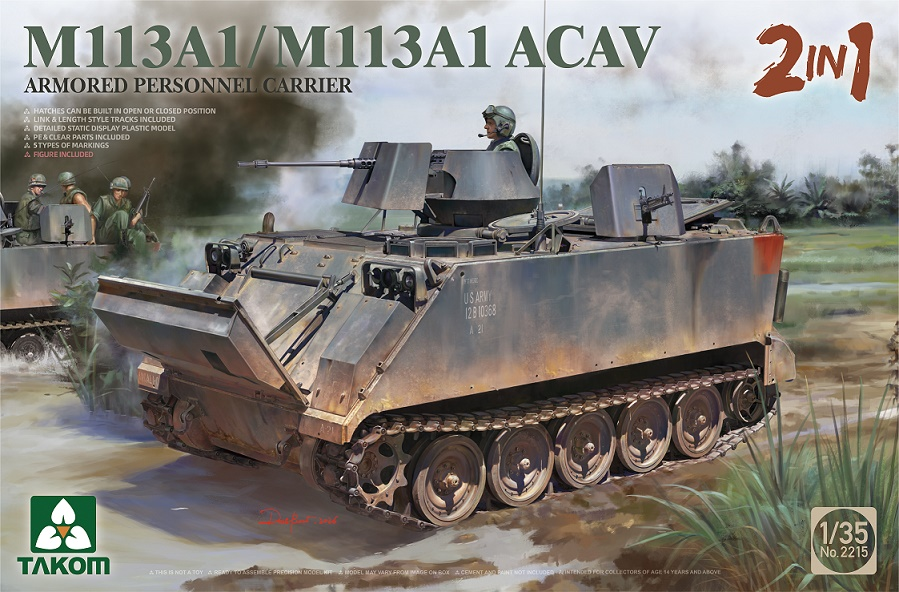 takom-2215-1-35-m113a1-m113a1-acav-armored-personnel-carrier-2in1 Takom 2215 – 1/35 M113A1/M113A1 ACAV Armored Personnel Carrier 2in1