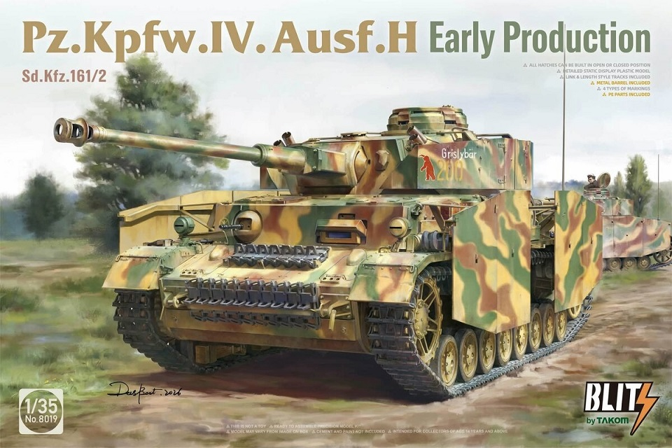 takom-8019-1-35-panzer-iv-ausf-h-early-production Takom 8019 – 1/35 Panzer IV Ausf H early production - Image 1